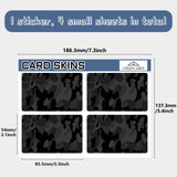 PVC Plastic Waterproof Card Stickers, Self-adhesion Card Skin for Bank Card Decor, Rectangle, Camouflage, 186.3x137.3mm