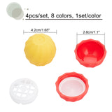 8 Sets 8 Colors Plastic Empty Lip Balm Sphere Containers, Cosmetic Packaging Lip Balm Ball, Mixed Color, 4.2cm, Inner Diameter: 2.8cm, Capacity: 7g(0.23 fl. oz), 4pcs/set, 1set/color