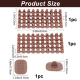 1 Set Plastic Cookie Stamp Sets, Interchangeable Stamps, including Letters, Numbers, Math Symbols, Geometrics, Multipurpose, Also as Clay Stamps, Saddle Brown, 37.5~68x31.5~33x16.5~18mm