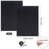 3 Sheets Aluminum Sheets, Black, 12.5x17.5x0.08cm