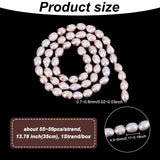 1 Strand Natural Cultured Freshwater Pearl Beads Strands, Rice, Thistle, 6.5~8.1x4.5~5mm, Hole: 0.7~0.8mm, about 55~56pcs/strand, 13.78 inch(35cm)
