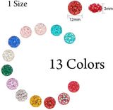 Resin Cabochons, Bottom Silver Plated, Half Round/Dome, Mixed Color, 12x3mm, 10pcs/color, 130pcs/box
