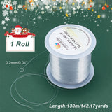 Nylon Wire, Clear, 0.2mm, about 130m/roll