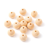 Unfinished Wood Beads, Natural Wooden Loose Beads Spacer Beads, Lead Free, Round, Moccasin, 20mm, Hole: 4mm, 47~50pcs/box