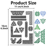 Custom PVC Plastic Clear Stamps, for DIY Scrapbooking, Photo Album Decorative, Cards Making, Stamp Sheets, Film Frame, Trinity Knot, 160x110x3mm