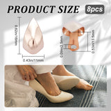Iron Toe Cap Covers, Toe Protectors, for Pointed Toe High-Heeled Shoes, Light Gold, 16x11x13.5mm, Hole: 2.5mm
