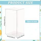 Rectangle Transparent Plastic PVC Box Gift Packaging, Waterproof Folding Box, for Toys & Molds, Clear, Box: 6x6x12.1cm