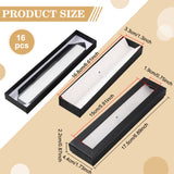 Rectangle Paper Single Pen Gift Box, Pen Storage Case with Visible Window, Black, 17.5x4.4x2.2cm