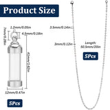 DIY Openable Wish Bottle Necklace Making Kit, Including Glass Pendants, Brass Cable Chains Necklaces, Platinum, 10Pcs/box