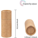 Kraft Paper Packaging Boxes, For Pen Container and Tea Caddy, Tube, BurlyWood, 10.2cm, Capacity: 20ml