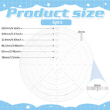 Acrylic Embroidery Tool, Drawing Line Template, Flat Round, 38~165x3mm, 6pcs/set