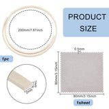 1Pc Ag9999 Sterling Silver Rectangle Flat Wire, for Rings Bangles Jewelry Maknig, with 1Sheet Double Sided Suede Fabric Silver Polishing Cloth, Wire: 200x2x1mm