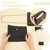 DIY Purse Making Kit, Including PU Leather Bag Accessories, Waxed Cord & Iron Neddles, Black, Finished Product: 13x21cm