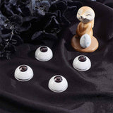 2Pairs 2 Colors Plastic Craft Eyes, Hollow Eyeballs, Doll Making Accessories, Half Round, Mixed Color, 32x18mm, Inner Diameter: 26mm, 1pair/color