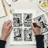 Custom PVC Plastic Stamps, for DIY Scrapbooking, Photo Album Decorative, Cards Making, Stamp Sheets, Film Frame, Angel & Fairy, 29.7x21cm