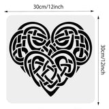 PET Hollow Out Drawing Painting Stencils, for DIY Scrapbook, Photo Album, Heart Pattern, 300x300mm