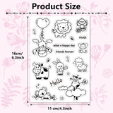 Custom PVC Plastic Clear Stamps, for DIY Scrapbooking, Photo Album Decorative, Cards Making, Stamp Sheets, Film Frame, Other Animal, 160x110x3mm