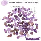 Natural Amethyst Chip Beads, 5~8x5~8mm, Hole: 1mm, about 400pcs/box