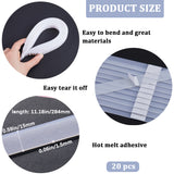 Hot Melt Glue Strips for Bookbinding, WhiteSmoke, 284x14~15x1.5mm