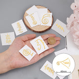Nickel Decoration Stickers, Metal Resin Filler, Epoxy Resin & UV Resin Craft Filling Material, Religion Theme, Word, 40x40mm, 9 style, 1pc/style, 9pcs/set
