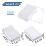 Transparent Acrylic Loose Diamond Display Boxes, with Sponge Inside, for Gemstone, Jewelry Storage, Rectangle, White, 5.7x3.7x1.5cm, Inner Diameter: 5.3x3.3x1.1cm