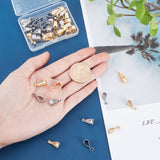 40Pcs 2 Colors 304 Stainless Steel Tube Bails, Loop Bails, Mixed Color, 15.5x6x6mm, Hole: 2mm, 20pcs/color