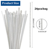 24Pcs Steel Spiral Corset Boning Stay, Modeling Sticks, Stainless Steel Color, 280x6.5x2mm