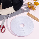 Cotton & Plastic Boning Sewing Wedding Dress Fabric, DIY Sewing Supplies Accessories, White, 11x4.5mm, about 12yards/roll(10.97m/roll)