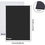 Silicone Single Side Board, with Adhesive Back, Rectangle, Black, 30x21x0.1cm