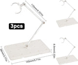 Plastic Model Toy Assembled Holder, with Iron Screws & Nuts, Clear, 14.5x9.6x0.85cm