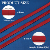 6M Polyester Satin Ribbons, for Webbing Dress Zipper Replacements, Dark Red, 5/8~5/8 inch(15~17mm), about 6.56 Yards(6m)/Roll