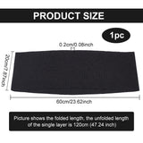 85% Cotton & 15% Elastic Fiber Ribbing Fabric for Cuffs, Waistbands Neckline Collar Trim, Black, 600~650x200~250x2mm