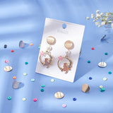32Pcs 2 Colors Brass Stud Earring Findings, with Loop, Flat Round, Platinum & Golden, 12mm, Hole: 2mm, Pin: 0.5mm, 16pcs/color