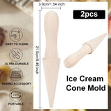 Beechwood Press Ice Cream Cone Mold, Pastry Mould, Cake Mold Baking, Antique White, 215x39mm