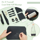 DIY PU Imitation Leather Bag Making Kits, with Alloy Finding, Black, 147.5x213x3mm, Hole: 1.5mm