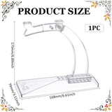 ABS Plastic Aircraft Model Display Stands, Model Airplane Holder, Clear, 16.8x7.9x17.5cm