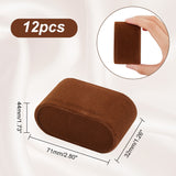 Velvet Bracelet Pillow Jewelry Displays, for Jewelry Bracelet & Watch Displays, Oval, Coconut Brown, 3.2x7.1x4.4cm