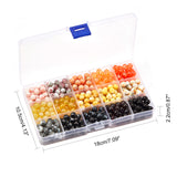 Drawbench & Baking Painted Glass Beads Strands, Round, Mixed Color, 8mm, Hole: 1~1.6mm, 15 colors, 30pcs/color, 450pcs/box