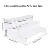 3-Tier Acrylic Action Figure Display Risers, Model Toy Assembled Organizer Holders, for Minifigures, Toys, Collections Display, Clear, Finish Product: 31.9x24x15cm