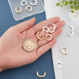 12Pcs 2 Colors 201 Stainless Steel Huggie Hoop Earrings Findings, with 316 Surgical Stainless Steel Earring Pins, Ring, Golden & Stainless Steel Color, 15.5x14x3mm, Hole: 1.6mm, Pin: 1mm, 6pcs/color