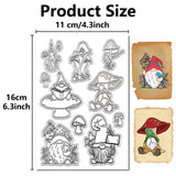 Custom PVC Plastic Clear Stamps, for DIY Scrapbooking, Photo Album Decorative, Cards Making, Stamp Sheets, Film Frame, Gnome, 160x110x3mm