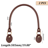 Leather Bag Straps, with Iron Findings, Camel, 50.5x1x1.4cm