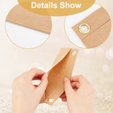 5Pcs 5 Colors Wool Felt Crochet Bags Bottom, with Iron Findings, for Bag Bottom Accessories, Rectangle, Mixed Color, 7x17x0.3cm, Hole: 9.5mm, 1pc/colors