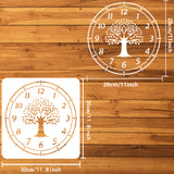 PET Hollow Out Drawing Painting Stencils, for DIY Scrapbook, Photo Album, Clock, 30x30cm