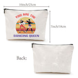 Custom Polycotton Canvas Stroage Bags, Metal Zipper Pouches, Rectangle, Dancer Pattern, 18x25cm