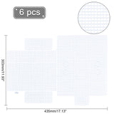 Plastic Mesh Canvas Sheets, for Embroidery, Acrylic Yarn Crafting, Knit and Crochet Projects, White, 43.5x30.3x0.17cm, Hole: 4mm