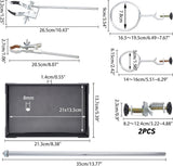 Laboratory Support Stand, with Rod, Lab Clamp, Flask Clamp, Condenser Clamp Stands, Lab Supplies, Platinum, 350mm