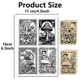 Custom PVC Plastic Clear Stamps, for DIY Scrapbooking, Photo Album Decorative, Cards Making, Stamp Sheets, Film Frame, Mushroom, 160x110x3mm