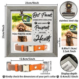 MDF Pet Photo Frames, for Tabletop Display Photo Frame, Square with Word, Black, Paw Print, 230x230mm