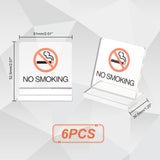 Transparent Acrylic No Smoking Table Signs, Reminder Board, Clear, 30.5x51x52.5mm